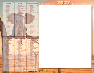 CALENDRIER EFFAÇABLE